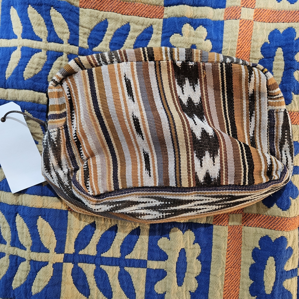 Striped Woven Clutch